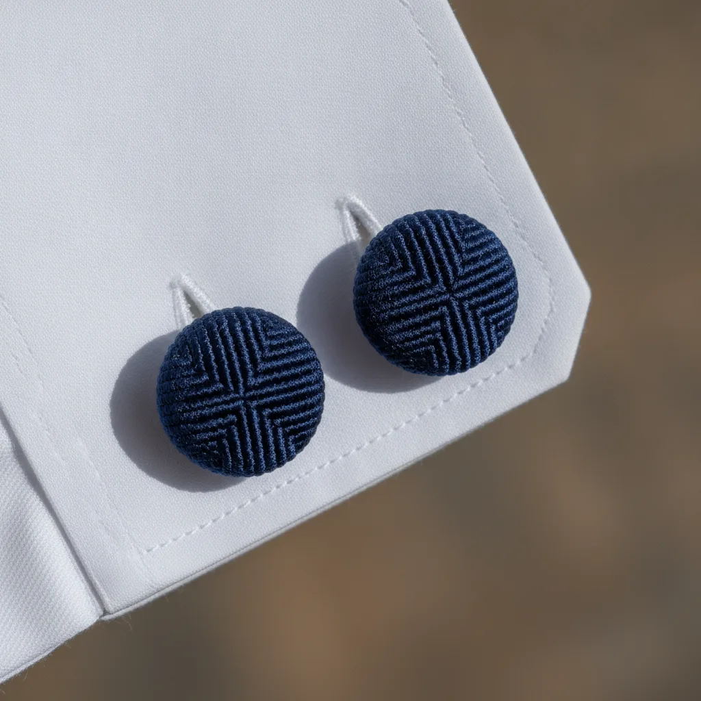 boutons de manchette en tissu