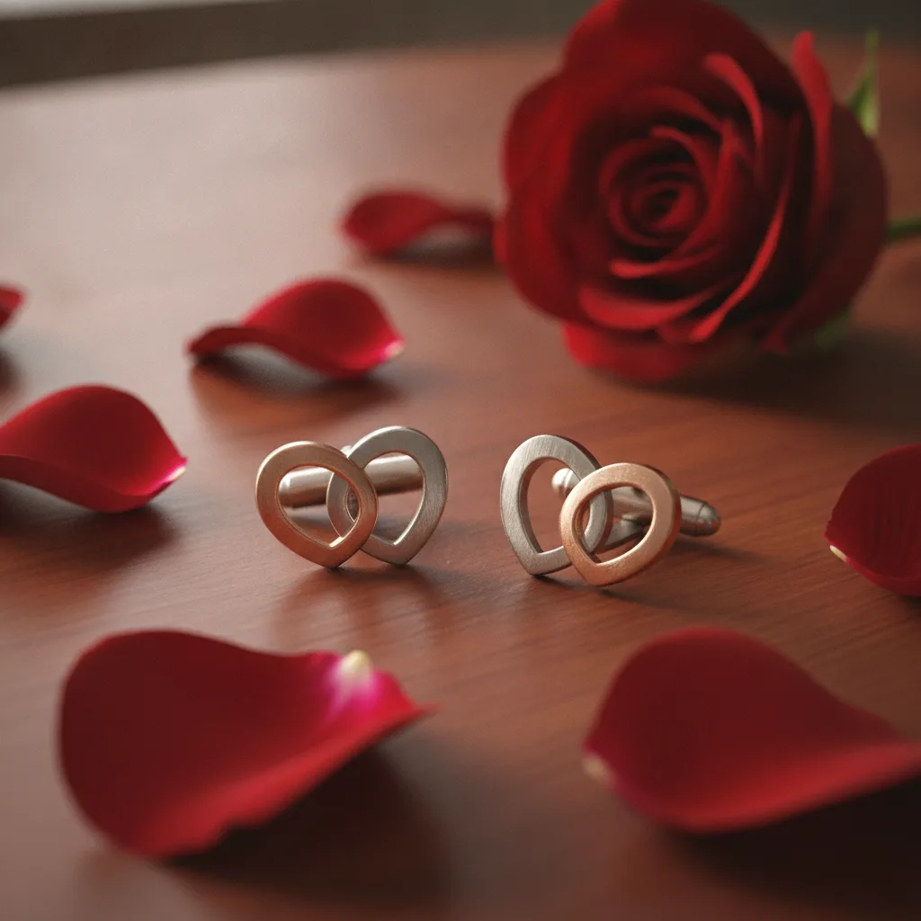 Boutons de manchette saint valentin | idée cadeau homme - boutons manchette saint valentin