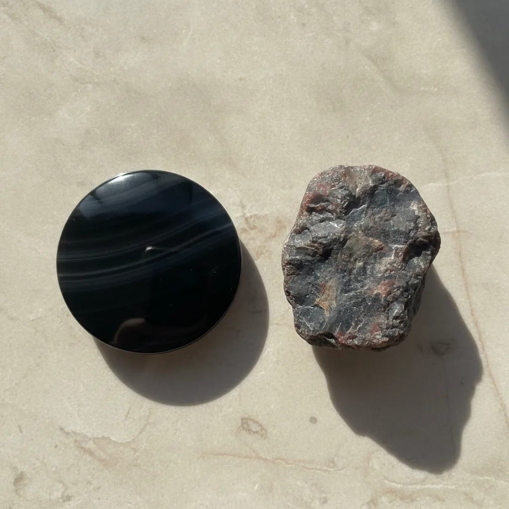 boutons de manchette en onyx