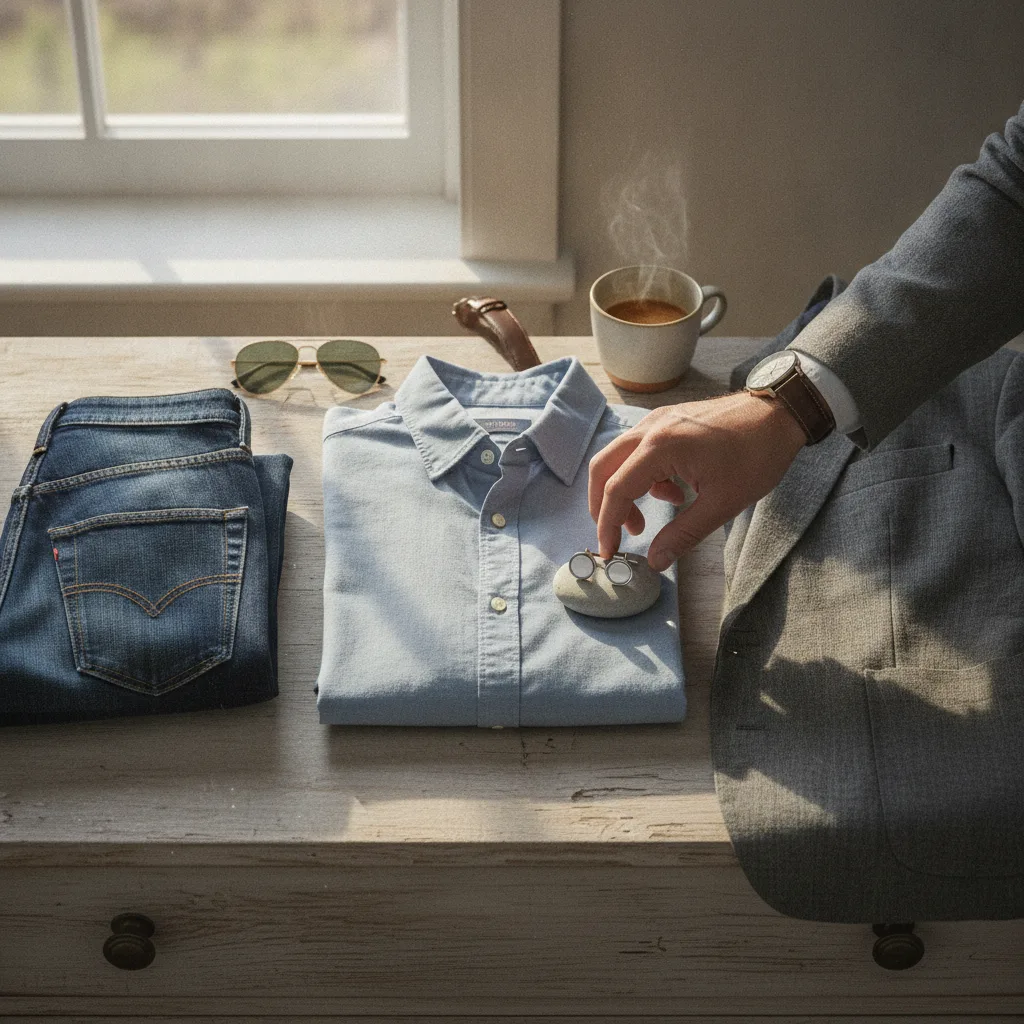 porter boutons de manchette casual