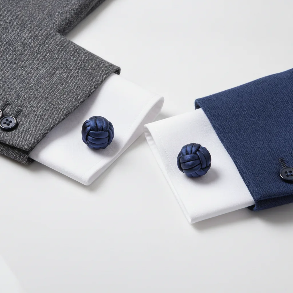 boutons de manchette soie