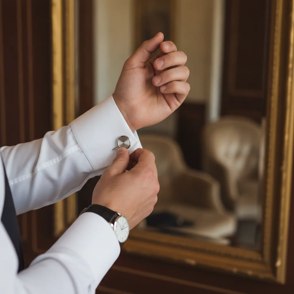 bouton de manchette et bracelet montre
