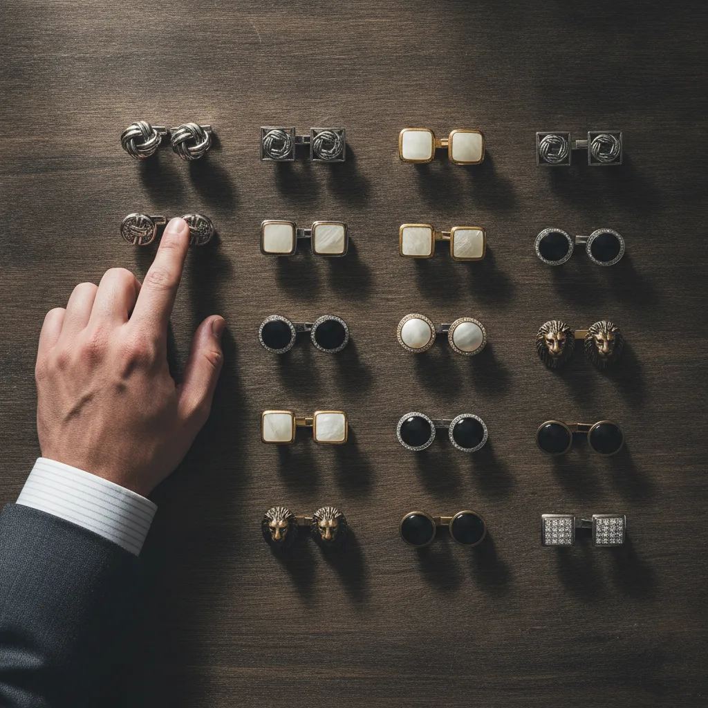 types de boutons de manchette