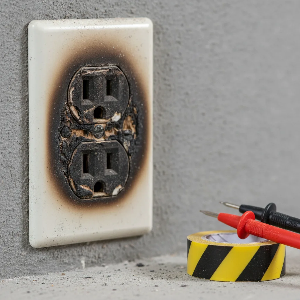 odeur de brûlé prise électrique