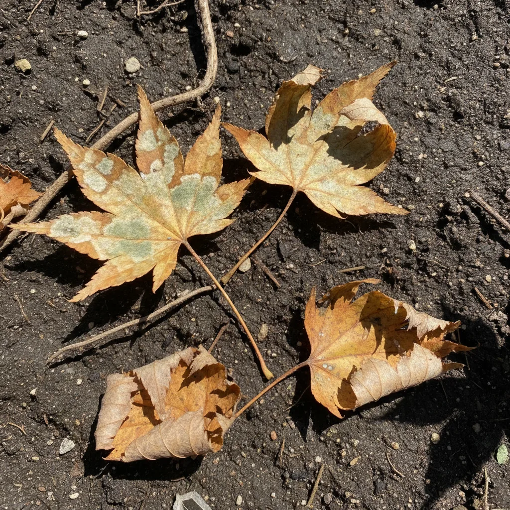 érable du japon feuilles qui sèchent érable du japon feuilles qui sèchent