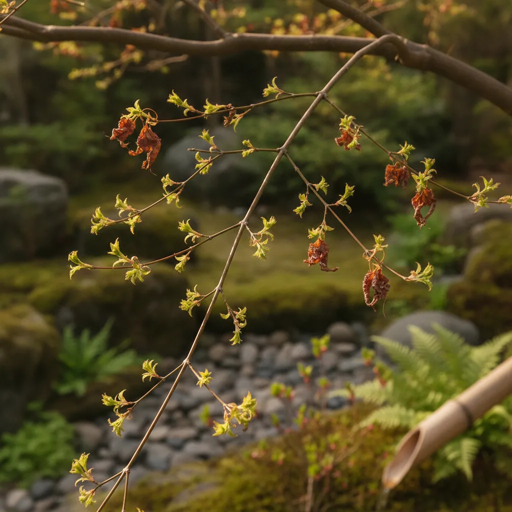 érable du japon feuilles qui sèchent érable du japon feuilles qui sèchent