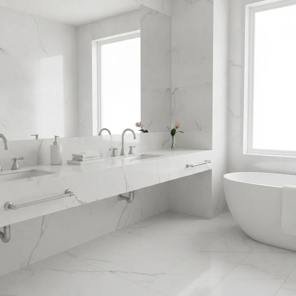 salle de bain marbre luxe entretien