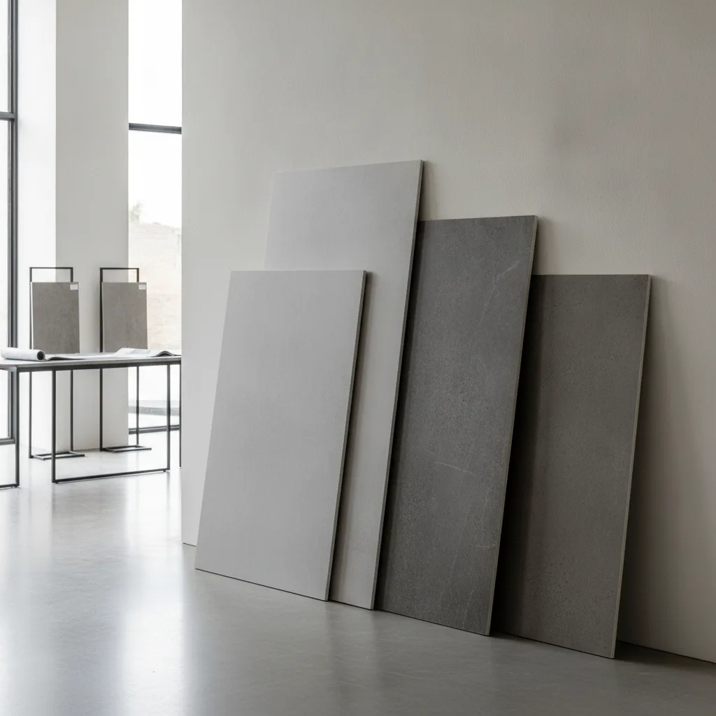Résistance d'un plan de travail céramique effet béton