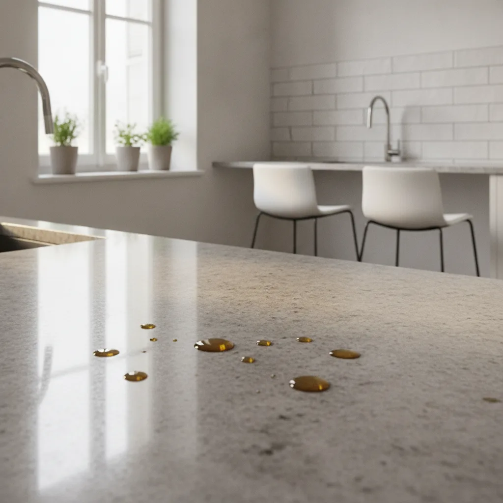 protection granit cuisine taches huile