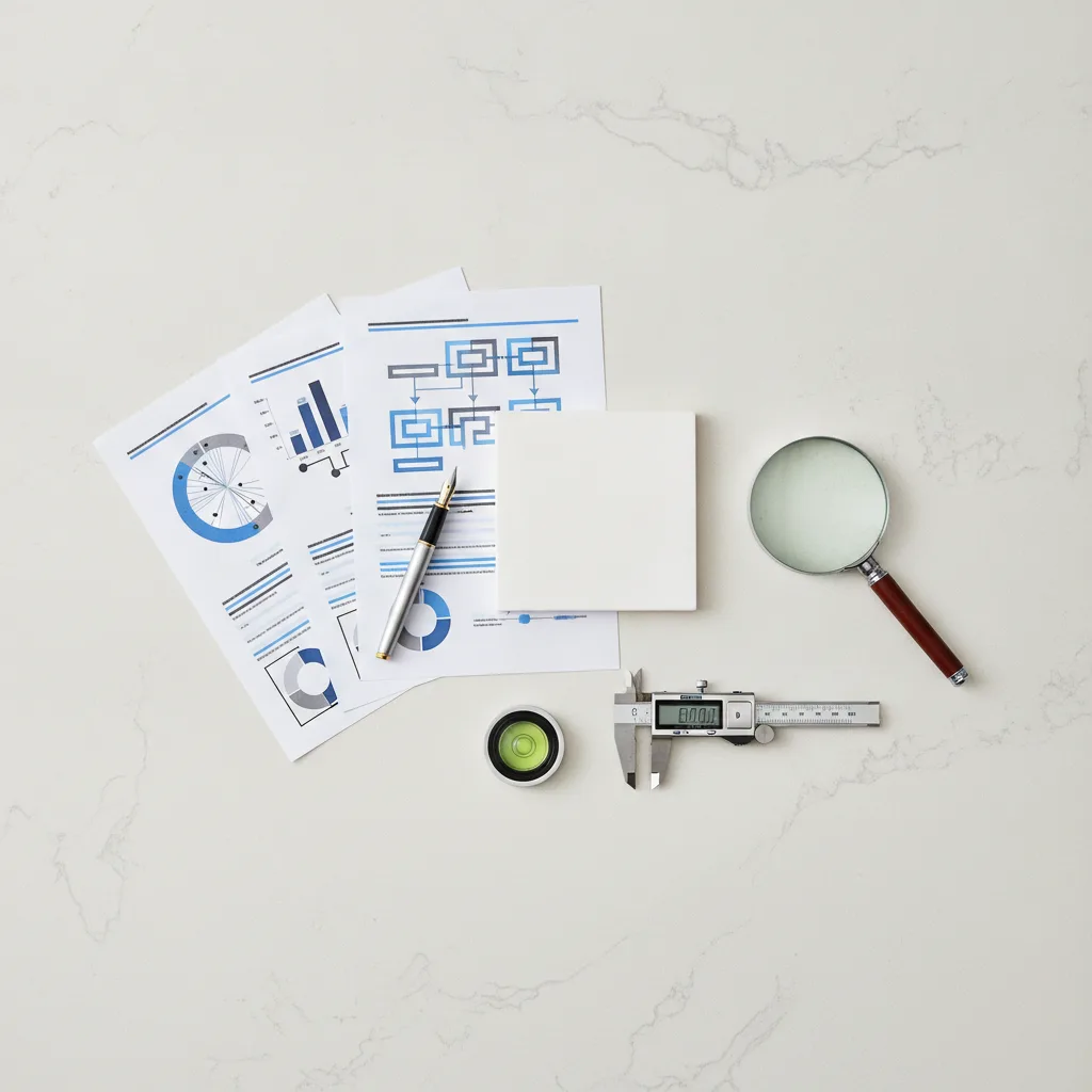 Comparaison entre quartz standard et surface avec traitement antibactérien