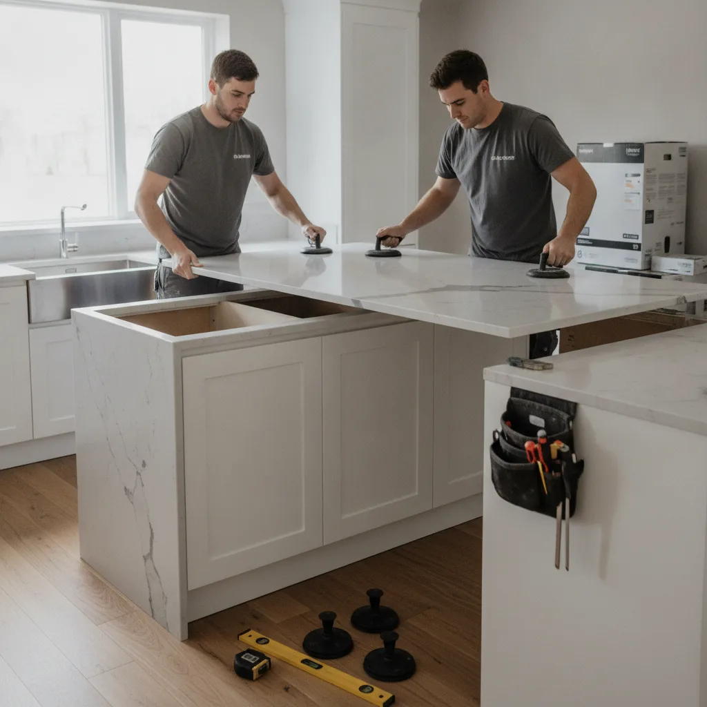 avant après rénovation cuisine plan de travail