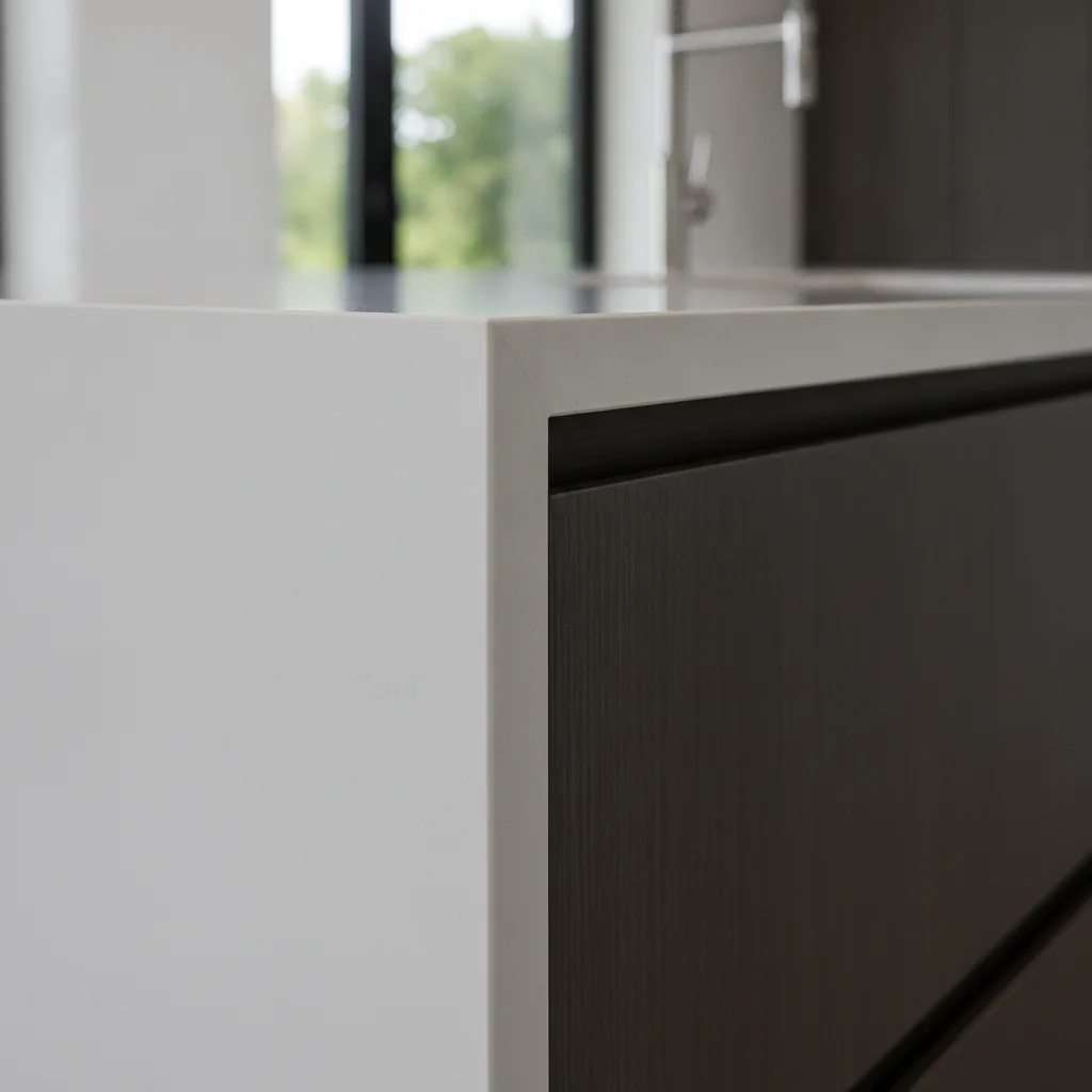 quartz blanc plan de travail cuisine