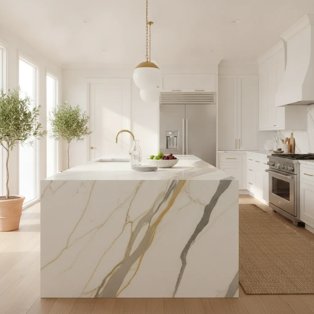 Marbre Calacatta plan de travail prix | Guide 2026