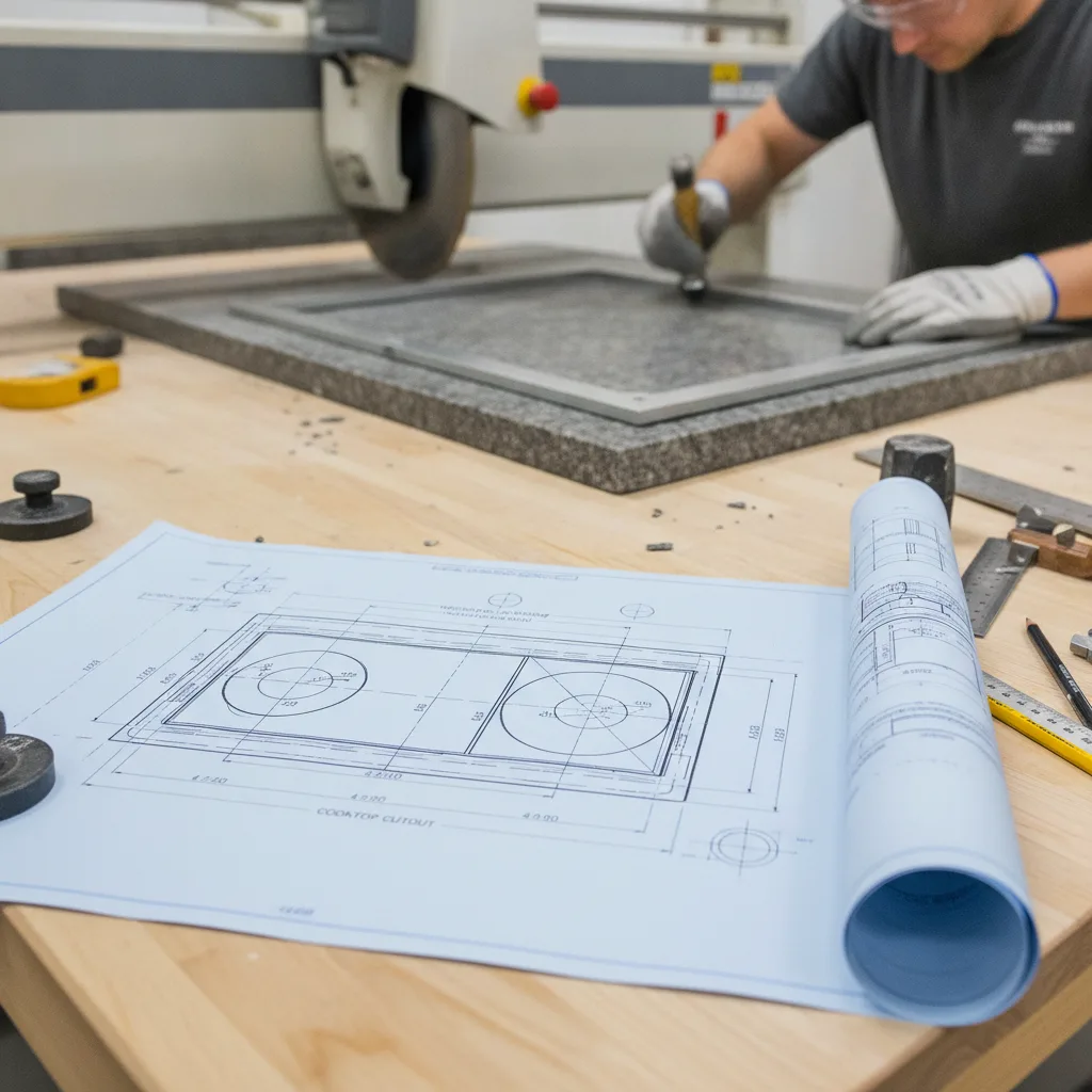 plan de travail plaque induction encastrée