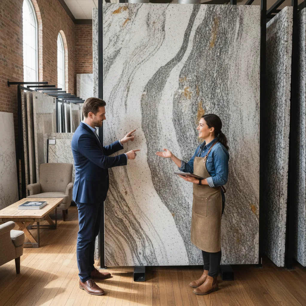 calepinage granit plan de travail