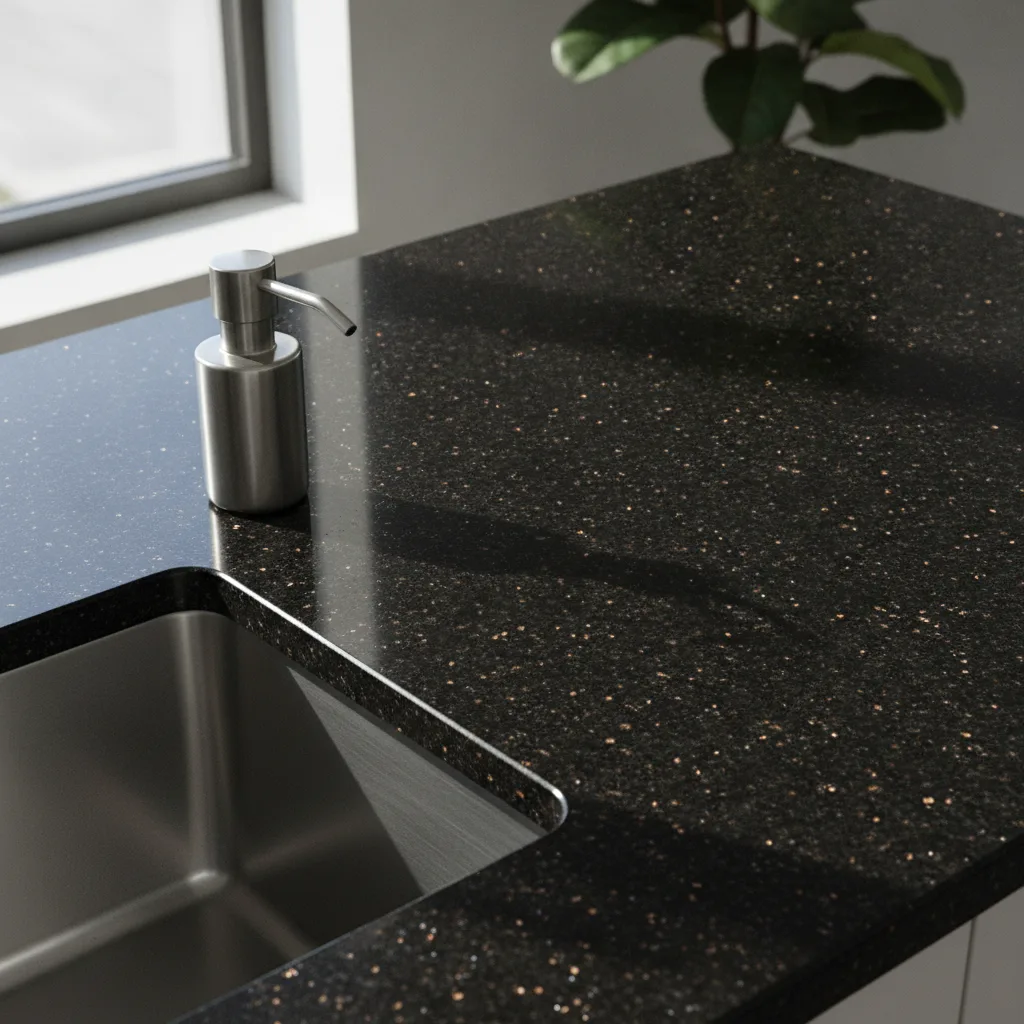 granit noir galaxy plan de travail