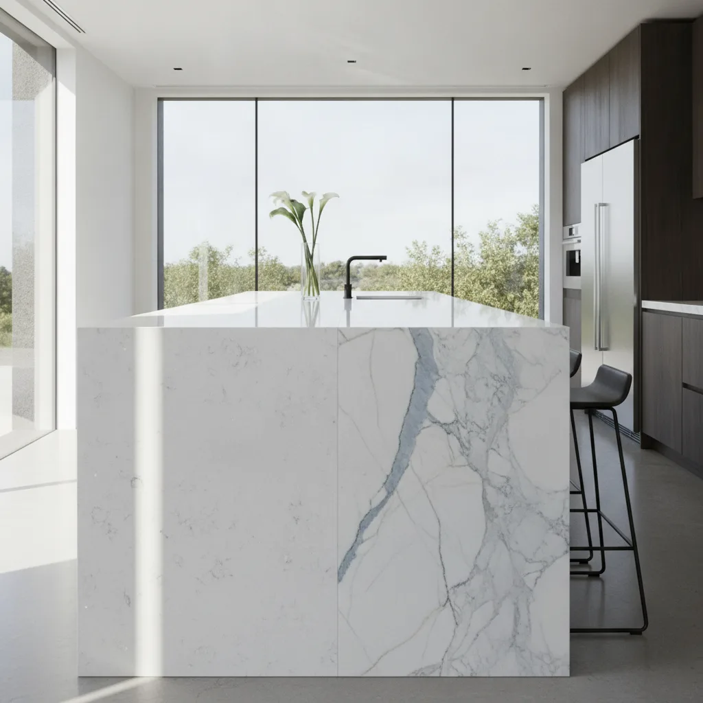 Quartzite vs marbre différences | Guide plan de travail