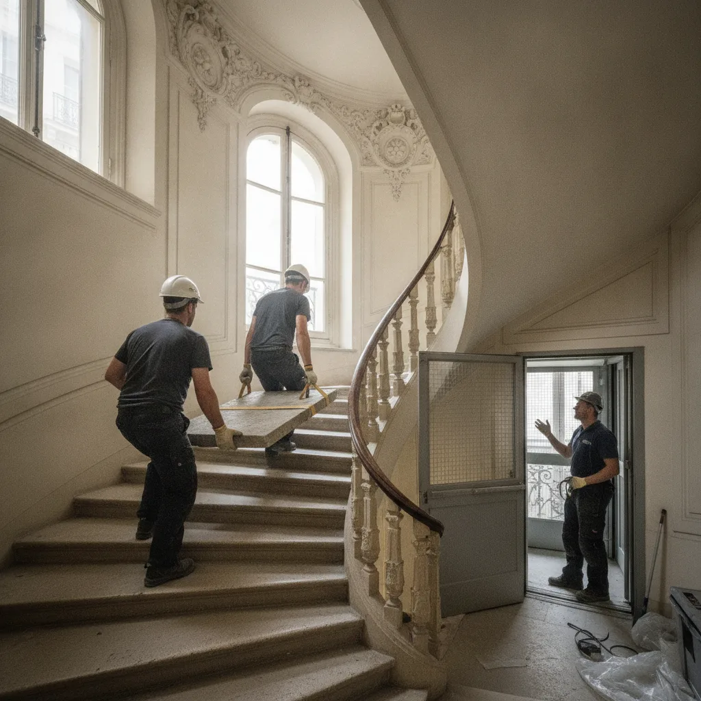 rénovation cuisine Paris plan de travail pierre