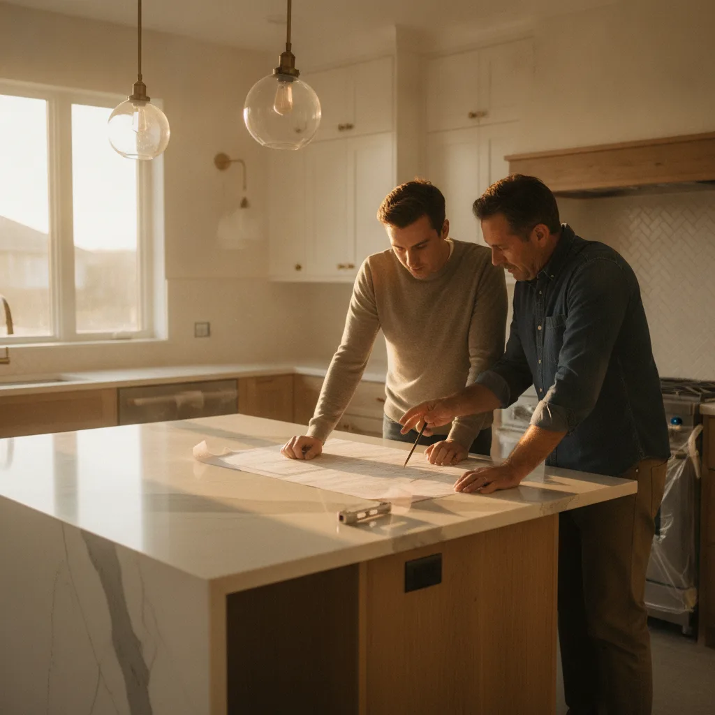 rénovation cuisine Paris plan de travail pierre