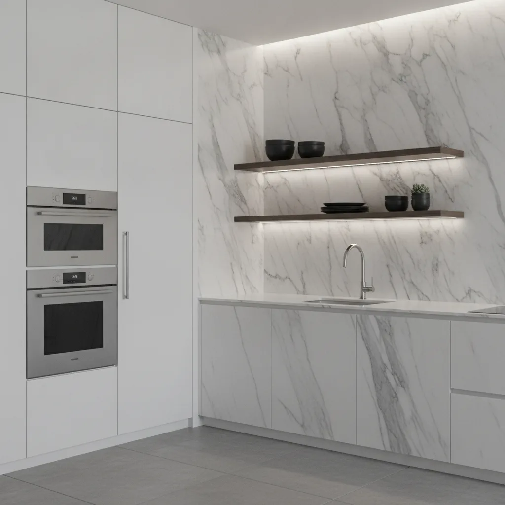 marbre Carrara cuisine classique