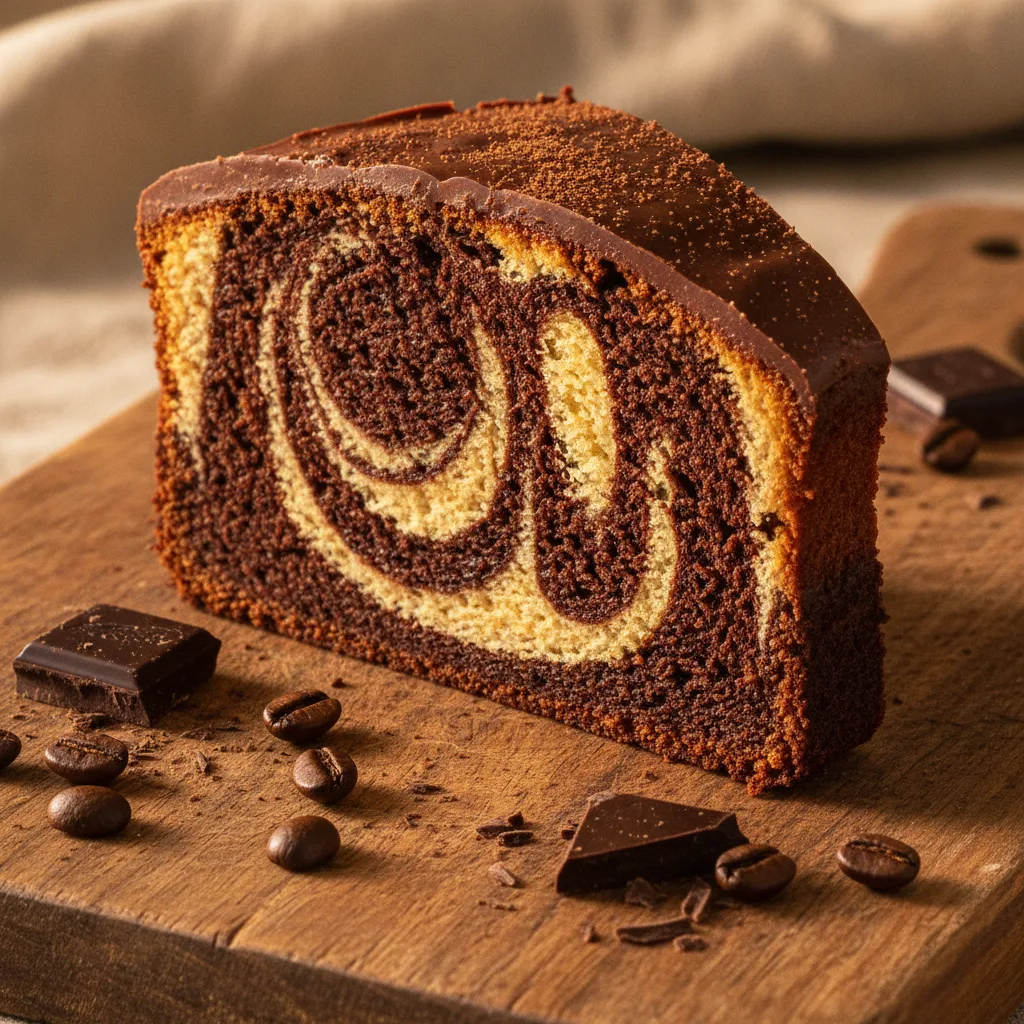 gâteau au chocolat et au café