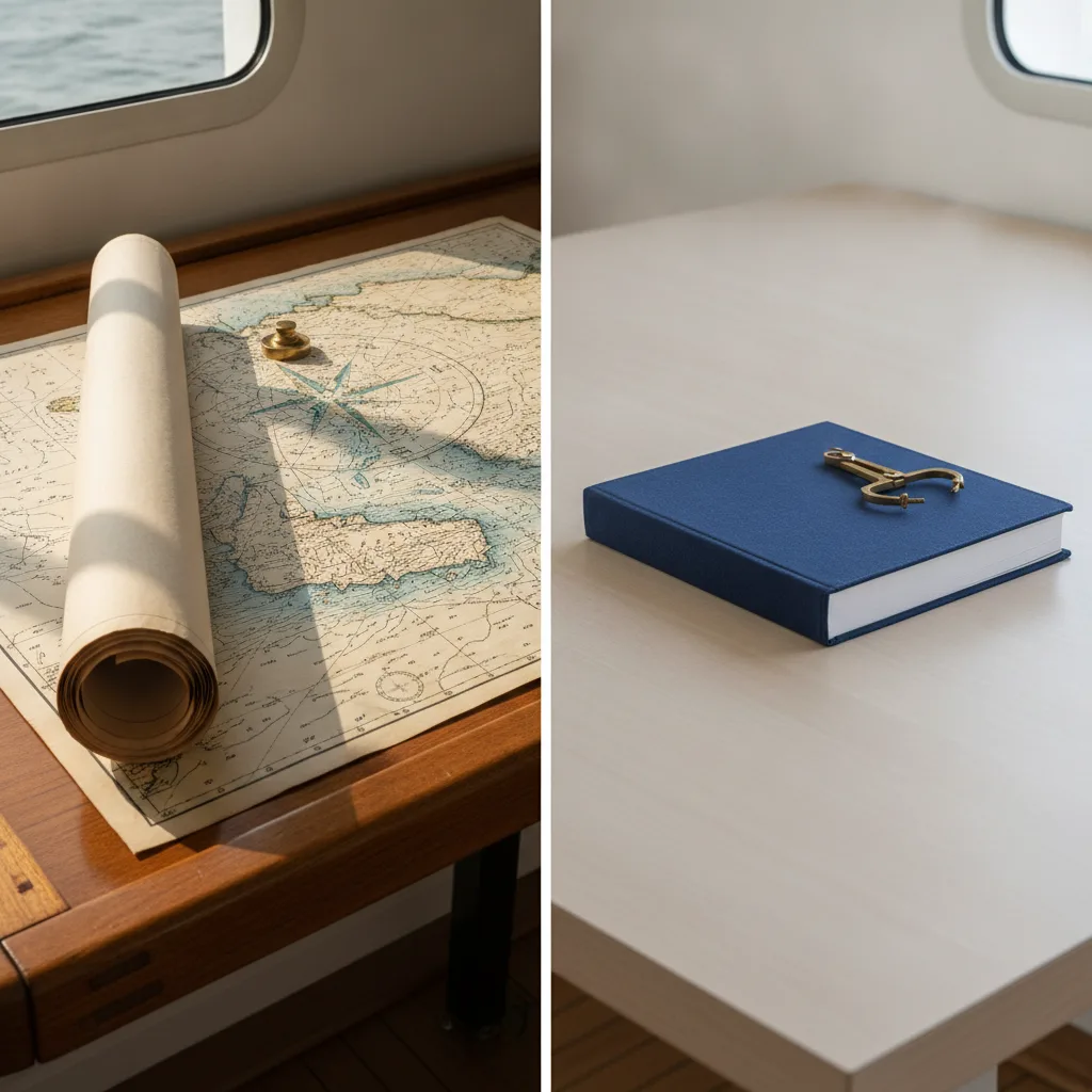 carte marine pliée ou roulée carte marine pliée ou roulée