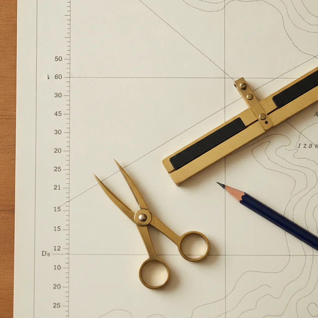 nord géographique, nord magnétique, navigation maritime, compas de relèvement, carte marine, règle de navigation