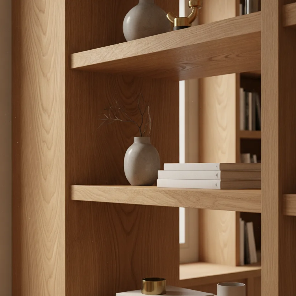 bibliothèque sur mesure salon