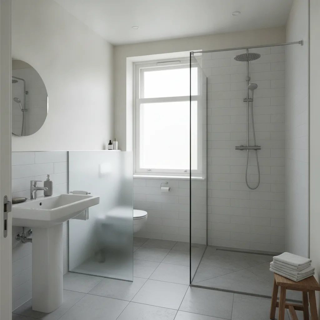 petite salle de bain avec douche