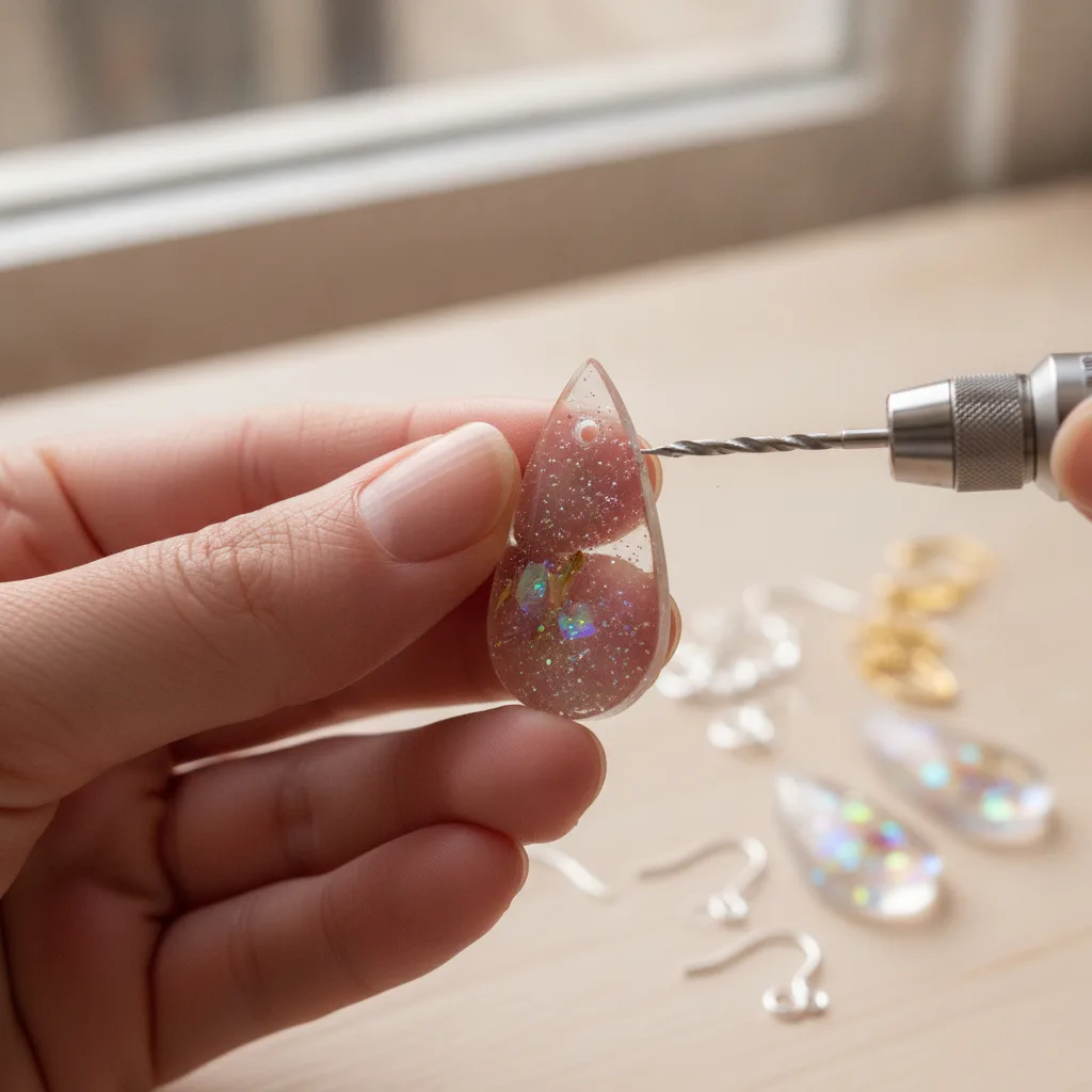fabrication bijoux résine étapes