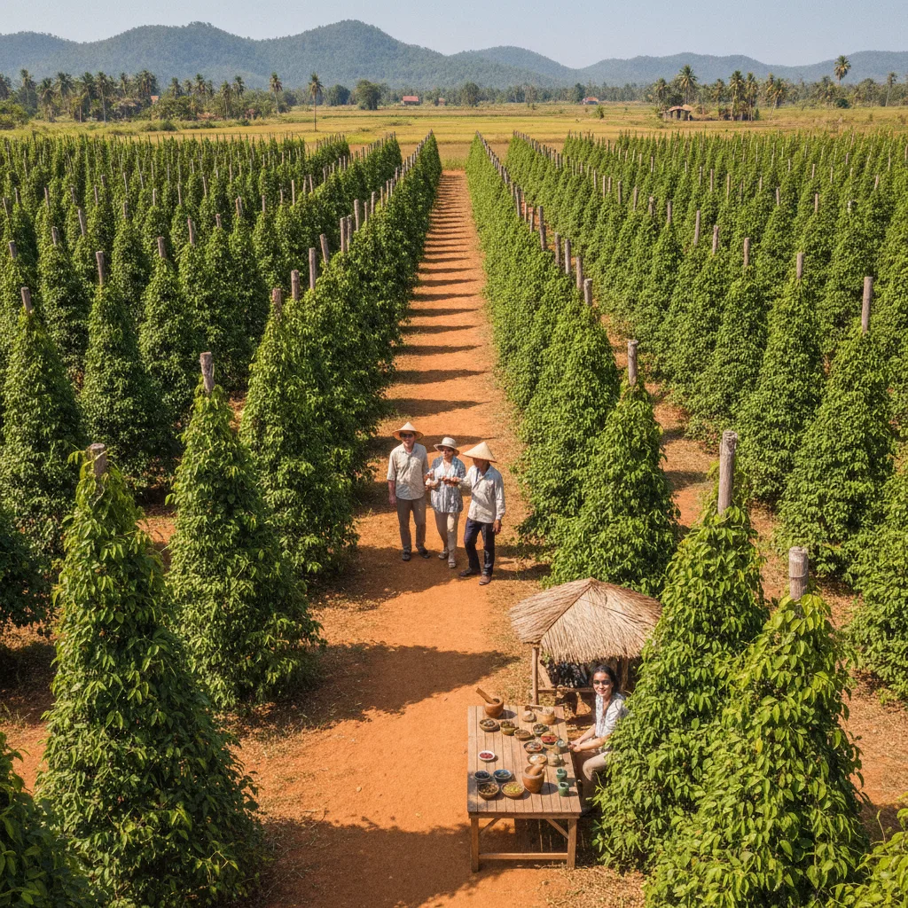 Plantation de poivre à Kampot, la visite guidée 2026 - plantation poivre kampot visite Plantation de poivre à Kampot, la visite guidée 2026 - plantation poivre kampot visite