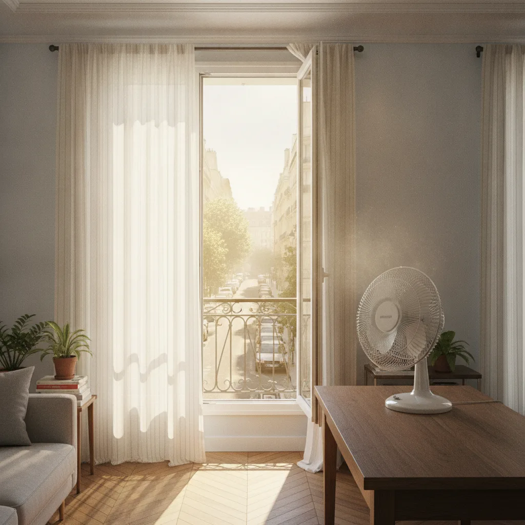 critères de recherche immobilière Paris climat / acheter appartement Paris canicule, onfort thermique appartement Paris, immeuble haussmannien inertie thermique, appartement frais Paris été, isolation thermique achat appartement, dernier étage sous toiture chaleur, exposition appartement Paris achat, îlot de chaleur urbain Paris immobilier, : "quel étage choisir pour avoir moins chaud à Paris", "appartement avec cour arborée Paris achat", "acheter un appartement frais à Paris"