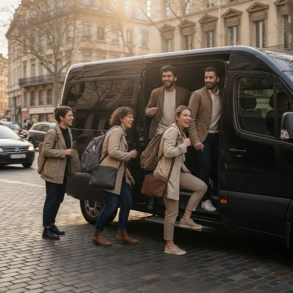 van 9 places avec chauffeur Lyon